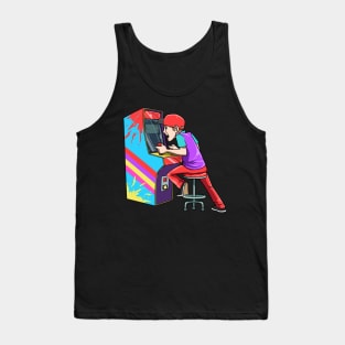 Arcade Game Machine Retro Gaming 80s Oldschool Gamer Tank Top